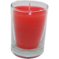 Vaso de luz rojo 6x8,5 cm